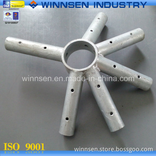 Galvanized 6-Way Crown Fitting for Tents Use in Us Ys39031